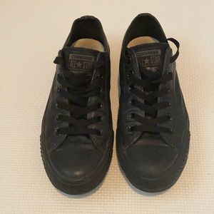 Converse All star - Black Leather Unisex Size 7.5